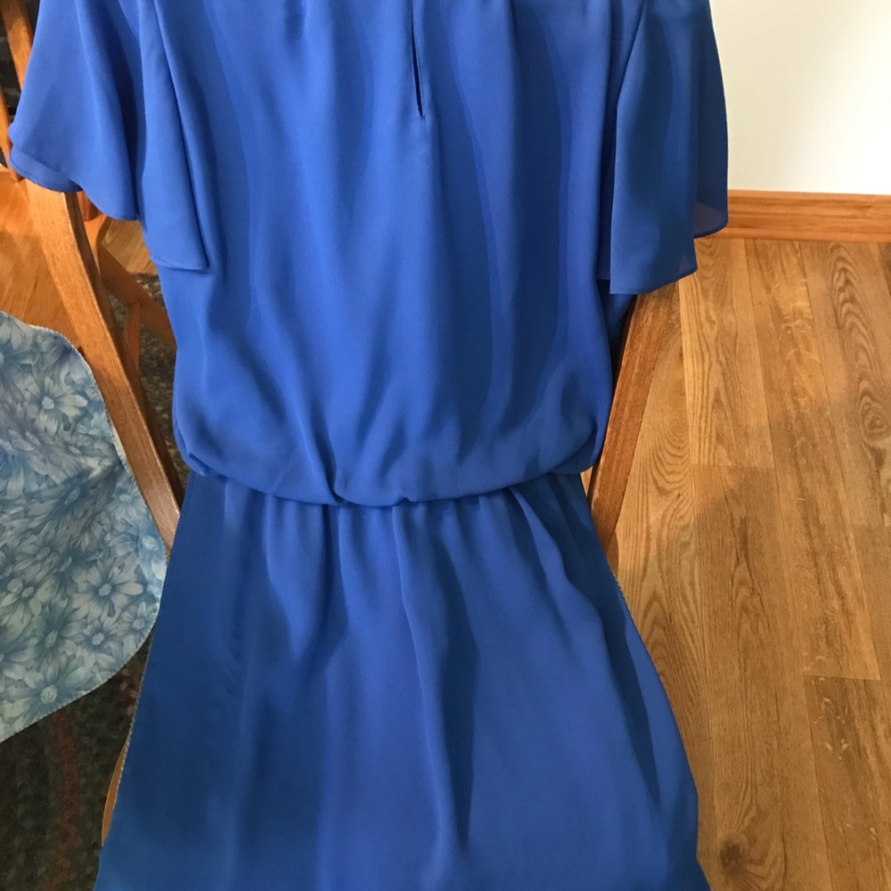 Very nice Royal Blue Dress.  Size 14 - Picture 4 of 7